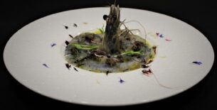 Tartare di gambero blu al tartufo