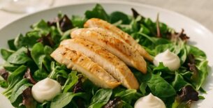 Emincé di pollo con salsa tonnata e misticanza