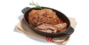 Spalla d’agnello disossato, cotto a bassa temperatura con spezie