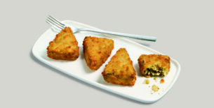 Arancini pesto e melanzane